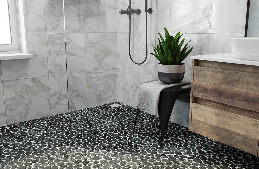 stone shower floor